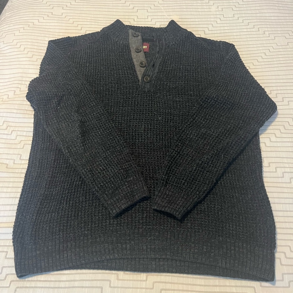 Men's 100% Cotton Alesbury Black Sweater - XXL